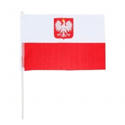 Flaga Polski na patyczku 60 cm